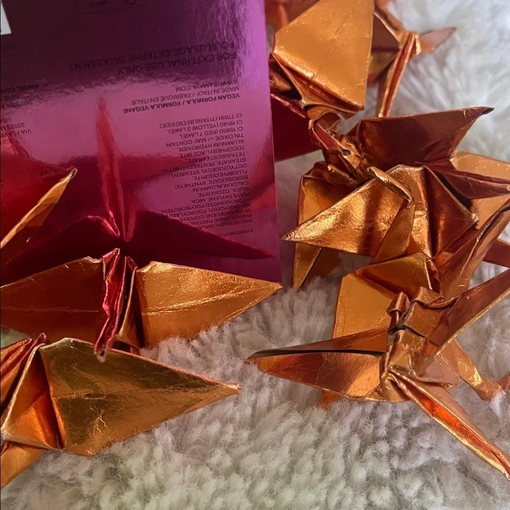 HANDCRAFTED bronze metallic paper Origami crane for Toy for Pets and more